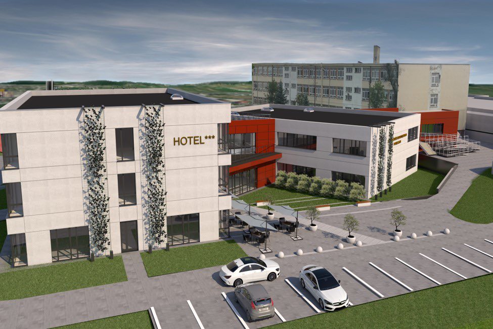 ZSE LANGIEWICZA, Hotel, Kielce, Rozbudowa