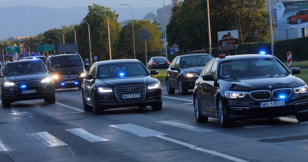 Kolumna prezydencka chciała zepchnąć z drogi innego uczestnika ruchu?